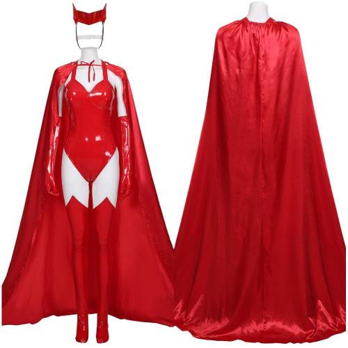 Wandavision- Sexy Scarlet Witch Wanda Maximoff Women Outfit Halloween Carnival Costume Cosplay Costume