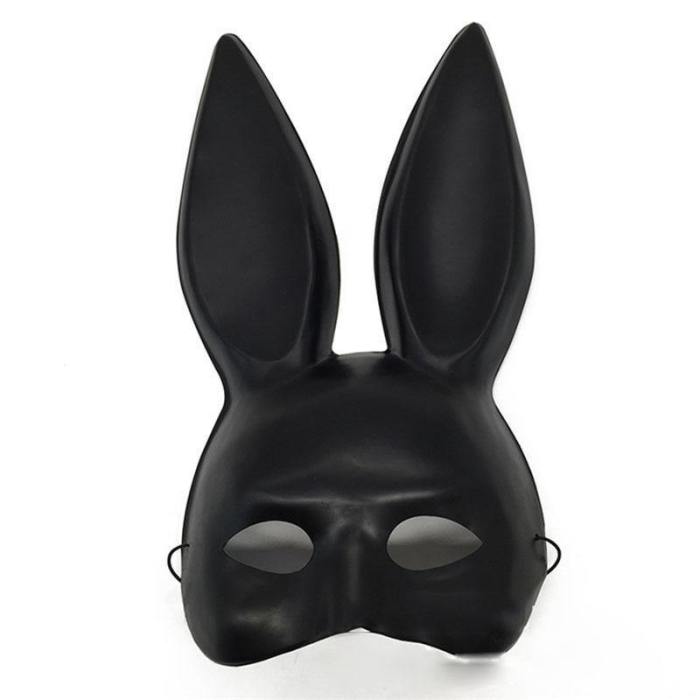 Girls Rabbit Ears Mask Cute Bunny Long Ears Bondage Mask Halloween Decorations