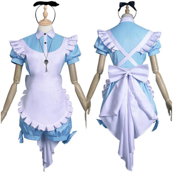 Black Butler Ciel Phantomhive Maid Apron Dress Uniform Outfits Halloween Carnival Suit Cosplay Costume