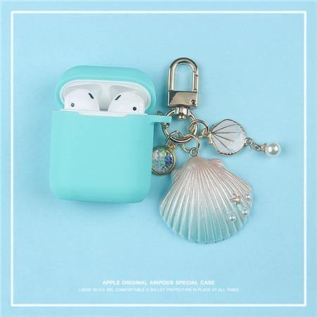 Cute Elegant 3D Seashell Apple Airpods Protective Case Cover