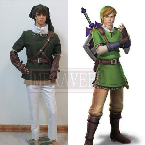 Anime The Legend of Zelda Zelda Link Cosplay Costume Fighting Uniform Full Set Customized Size