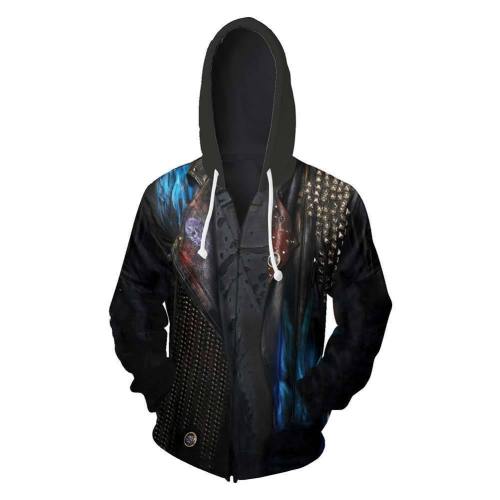 Unisex Hades Hoodies Descendants 3 Zip Up 3D Print Jacket Sweatshirt