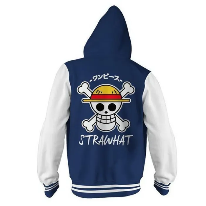 One Piece Hoodie - Monkey D. Luffy Zip Up Hoodie Csos512