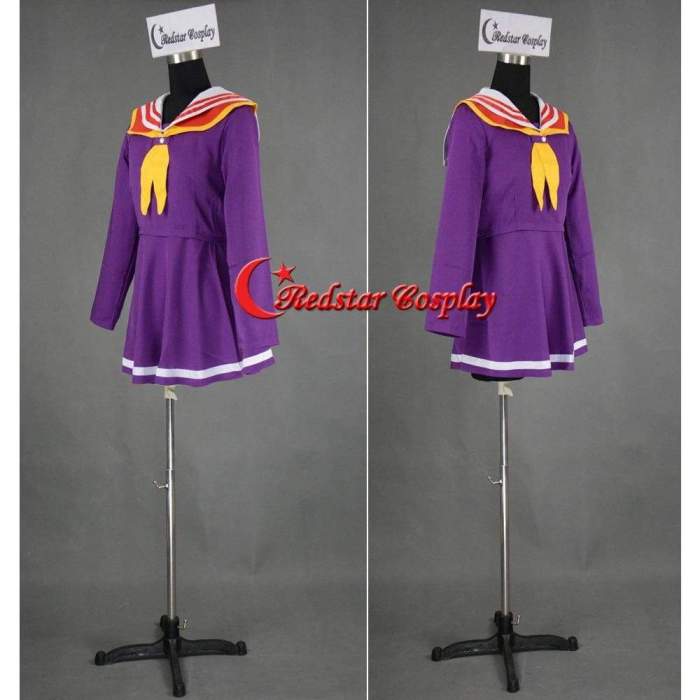 No Game No Life Cosplay Dress Shiro Costume Purple Sailor Uniform Custom In Any Size