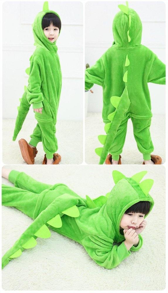 Child Romper Green Costume For Kids Onesie Pajamas For Girls Boys
