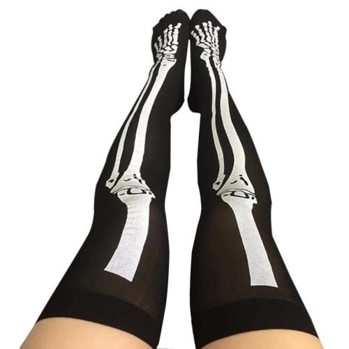 Halloween Blood Forked Bone Pattern Socks