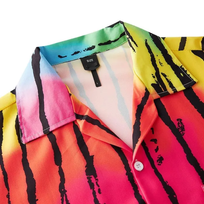 Men'S Hawaiian Shirt Beach Printing