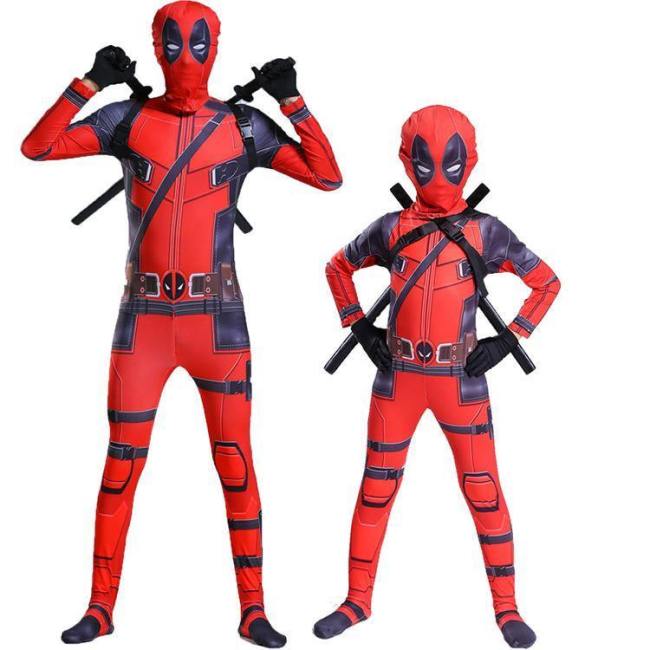Deadpool Death Servant Cosplay Tights Halloween Costume Jumpsuit