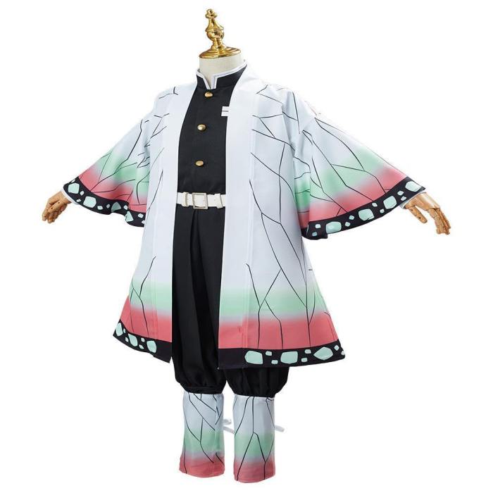 Demon Slayer Kochou Shinobu Uniform Outfit Halloween Carnival Suit Cosplay Costume For Kids Children