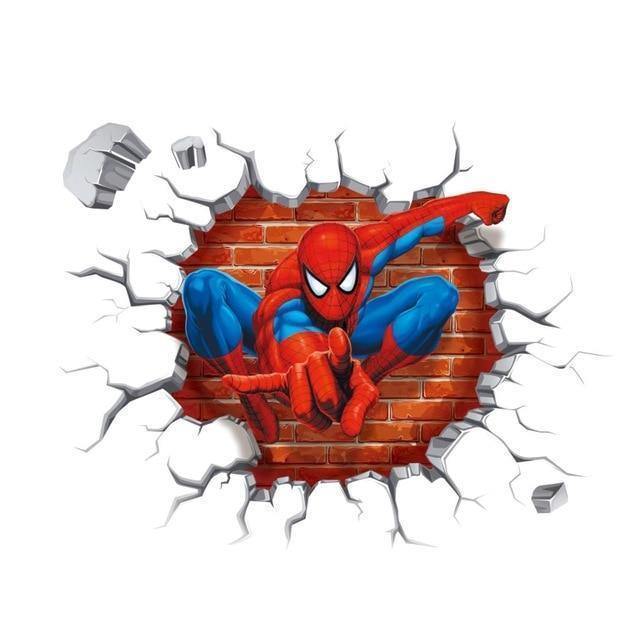 Spiderman Wall Sticker Wallpaper Kids Rooms Nursery Home Decals Poster