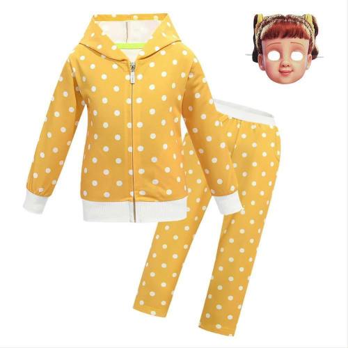 Girls Halloween Toy Story 4 Gabby Cosplay Costume Zip Up Hoodies Suit For Halloween Party Clothing