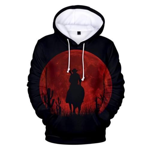 Red Dead Redemption 2 3D Hoodies Pullover Hooded Sweatshirts