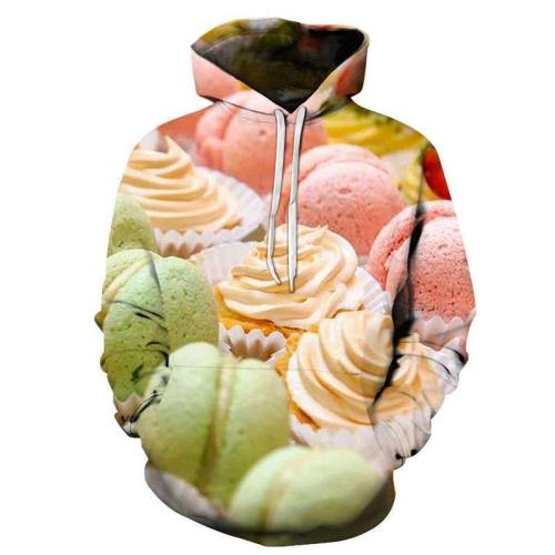 Macarons & Cupcakes 3D - Sweatshirt, Hoodie, Pullover