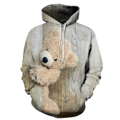 Hiding Teddy Bear 3D - Sweatshirt, Hoodie, Pullover