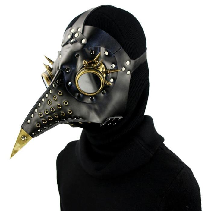 Plague Doctor Bird Mask Steampunk Beak Mask Metal Mask Cosplay Props
