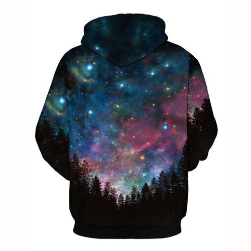 Forest Galaxy Pullover Hoodies Sweatshirt