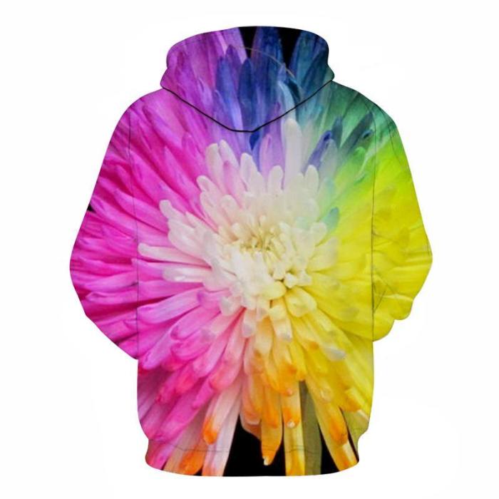 Rainbow Flower 3D Hoodie Sweatshirt Pullover