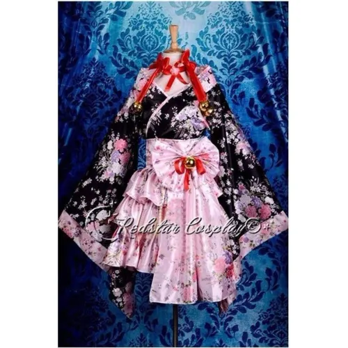 Lolita flower Kimono TETO Projeck Halloween Japaness Anime cosplay costume made