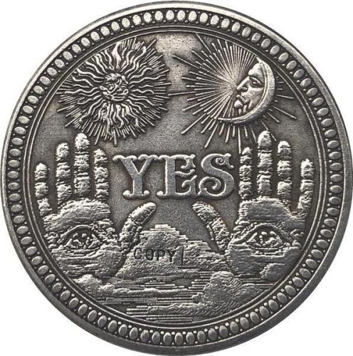 Yes Or No Hobo Nickel Usa Morgan Dollar Commemorative Collection Coin