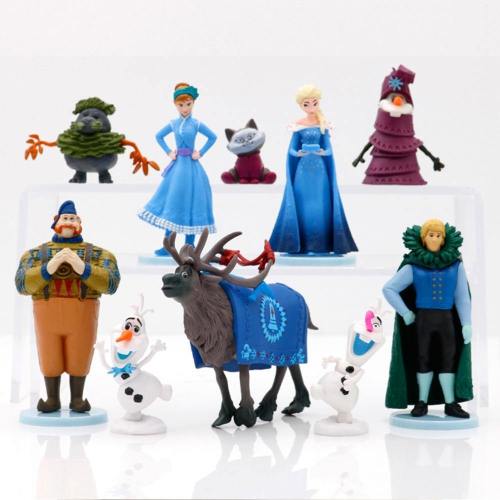 Disney Action Figure Anna Elsa Princess Girls Birthday Gifts Toys Set