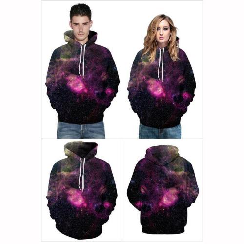 Unisex Pullover Sweatshirt 3D Galaxy Print Hoodie