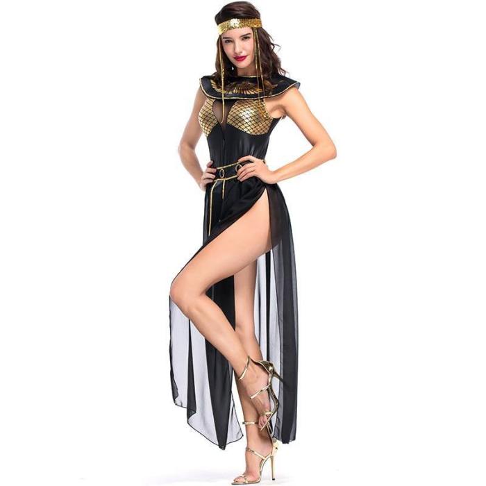 Adult Women Sexy Dress Hot Egyptian Royal Cleopatra Halloween Costume