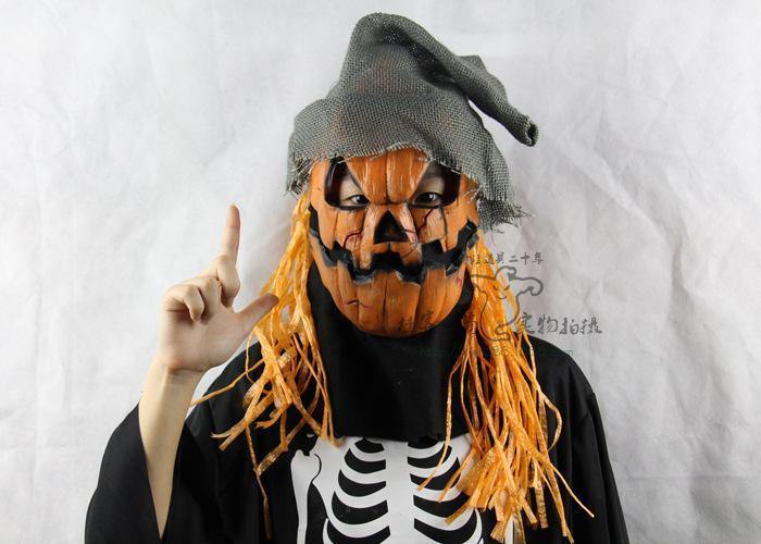Halloween Party Pumpkin Mask Scarecrow Latex Masks