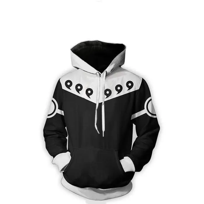Naruto 6 Paths Black Zip Up Hoodie