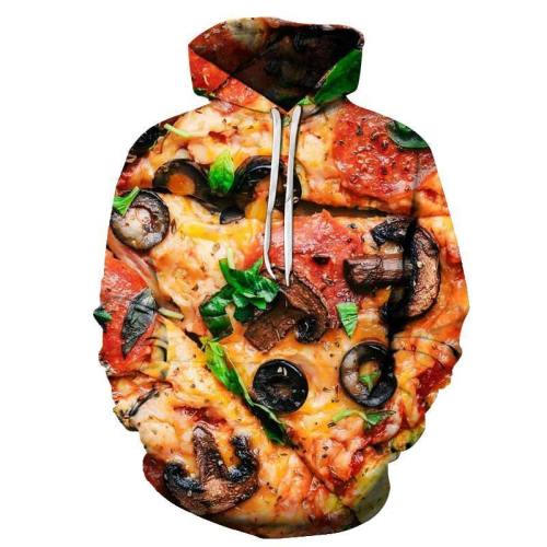 Mushroom Pizza 3D Hoodie Sweatshirt Pullover