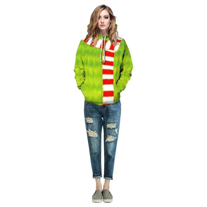 Grinch Hoodie - The Grinch Pullover Hooded Sweatshirt