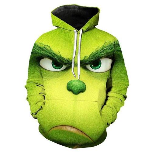 Christmas Gift Grinch 3D Hoodies Shrek Shirt Funny Hoodie Streetwear Grinch Suit Costumes For Adults