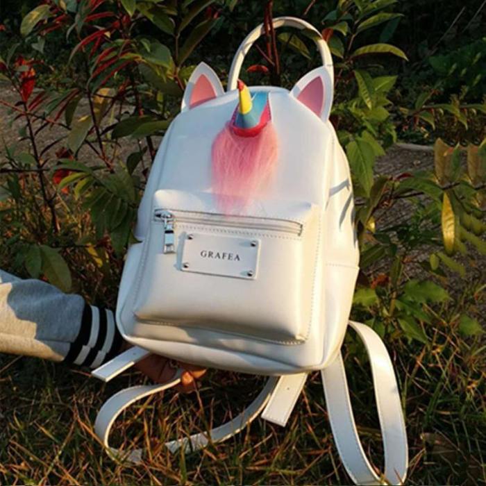 Plush Cute Unicorn Double Shoulder Backpack Bag Girls Birthday Gifts