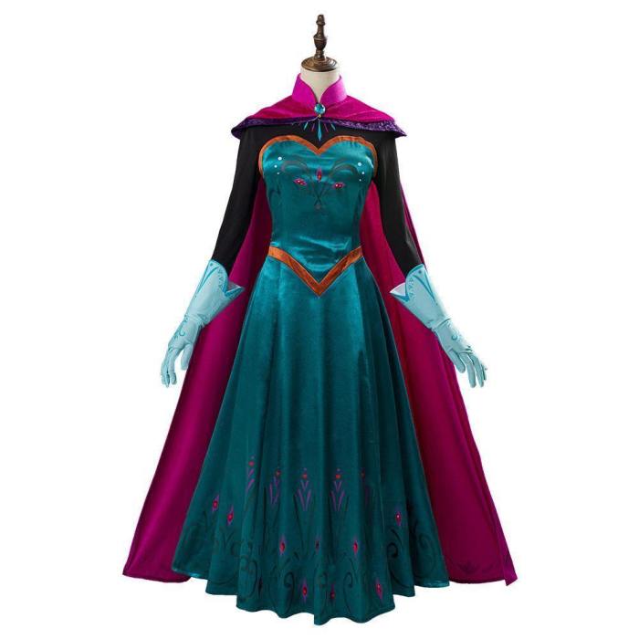 Movie Frozen Elsa Queen Costume Women Dress Outfit Halloween Carnival Costume Cosplay Costume