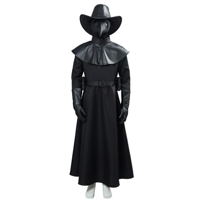 Plague Doctor Halloween Carnival Suit Outfit For Kids Children Cosplay Costume
