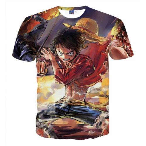 One Piece T-Shirt - Monkey D Luffy Tee 3D Print T-Shirt Csso030