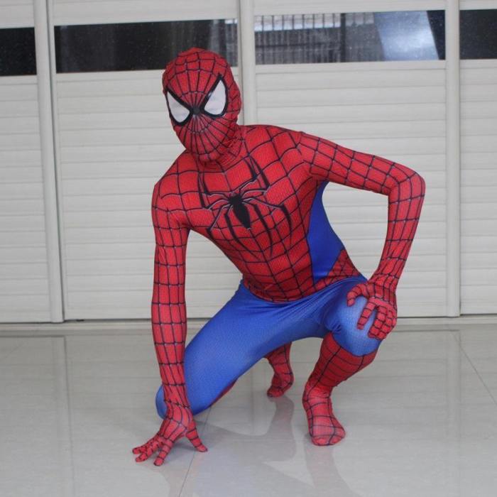 Amazing Spiderman Jumpsuit Cosplay Children Tights Halloween Costume