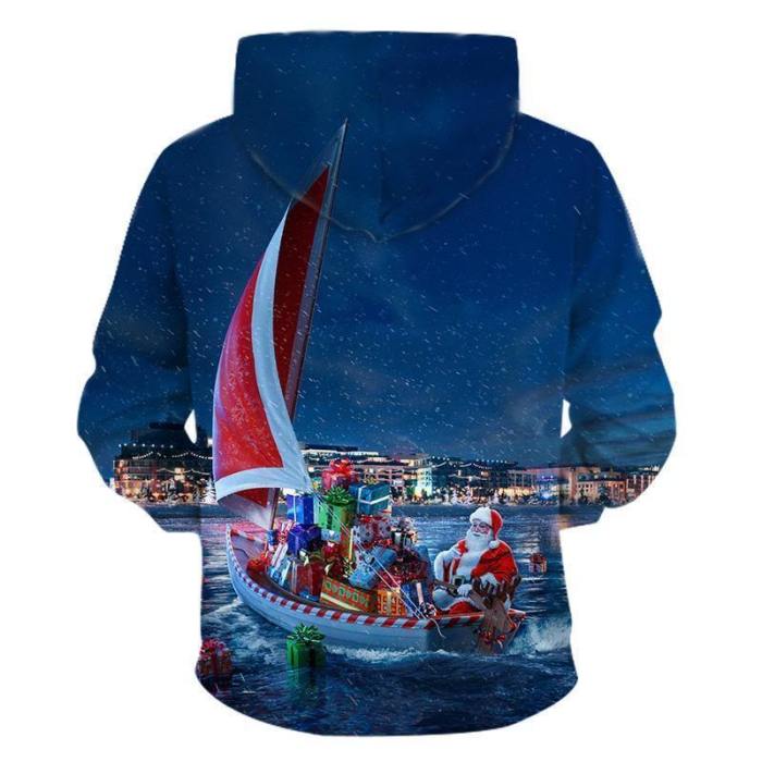 Mens Hoodies 3D Graphic Printed Christmas Gifts Pullover