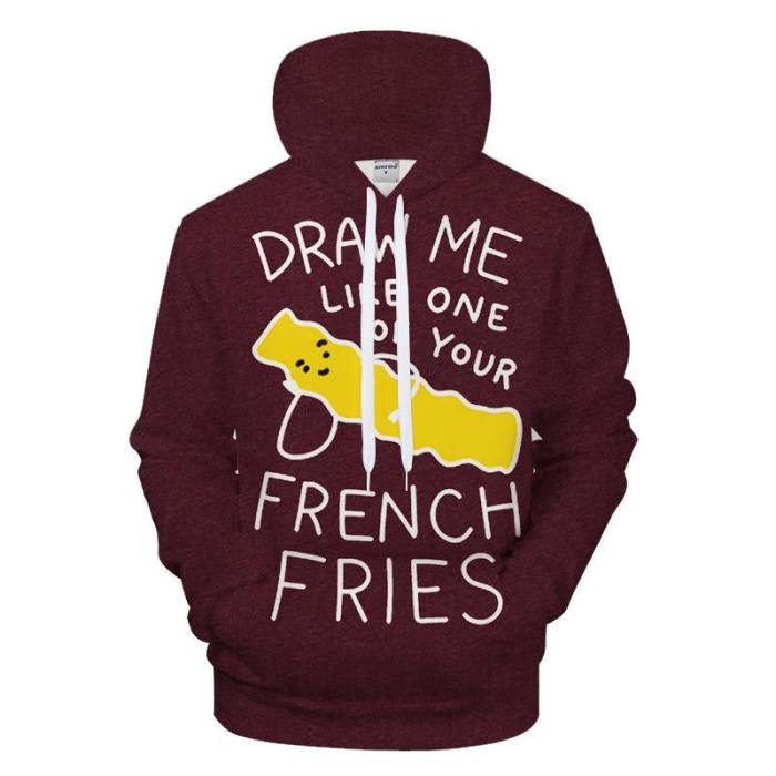 Funny French Fries 3D - Sweatshirt, Hoodie, Pullover