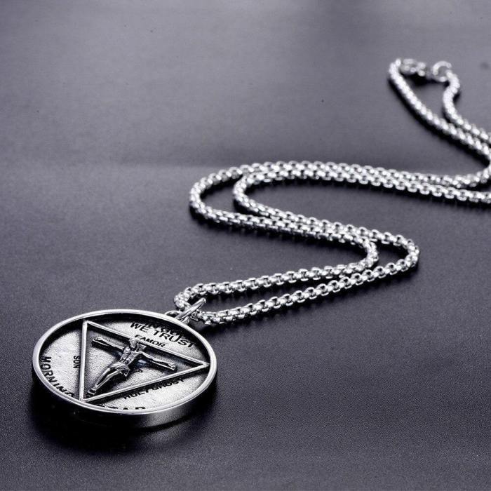 Lucifer Morningstar Necklace Stainless Steel Pendant Accessory Cosplay
