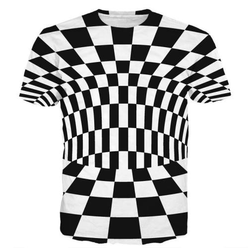 Black & White Hypnotic 3D T-Shirt V4