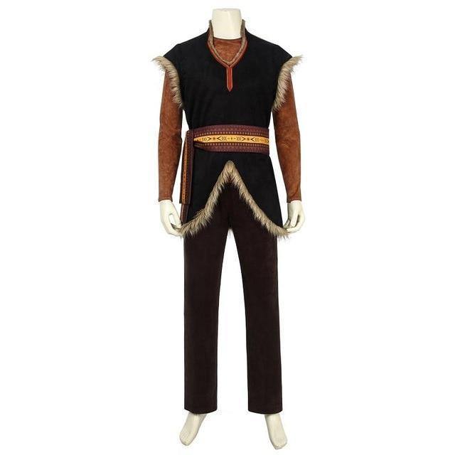 Cartoon Movie Prince Kristoff Bjorgman Costume Elsa Anna Cosplay Vest Pants Belt Props Halloween Carnival Adult Men Outfit Suit