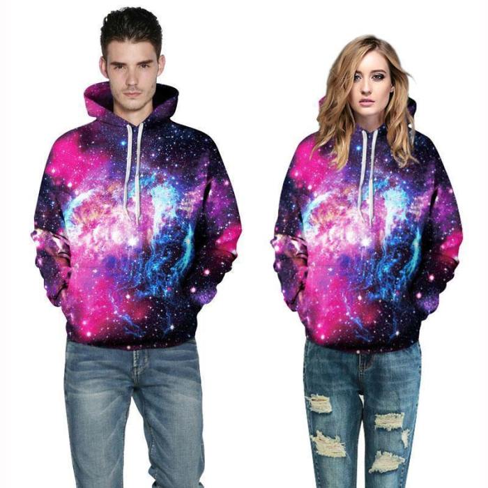 Rose Galaxy Hoodies 3D Printed Pullover Sweatshirt
