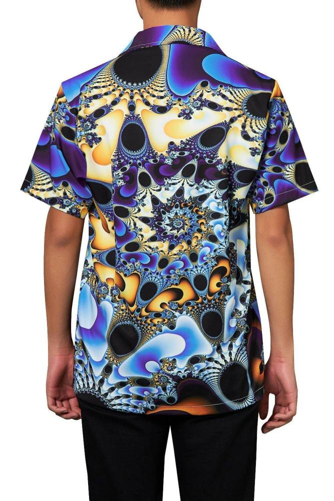 Men'S Hawaiian Shirts Peacock Pattern Printing
