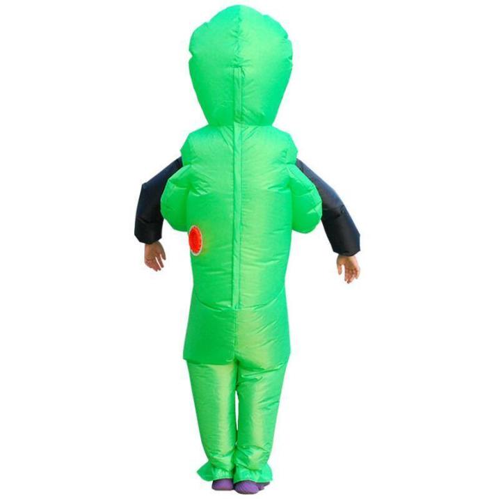Inflatable Costume Green Alien Adult Kids Funny Blow Up Suit Party Fancy Dress Unisex Costume
