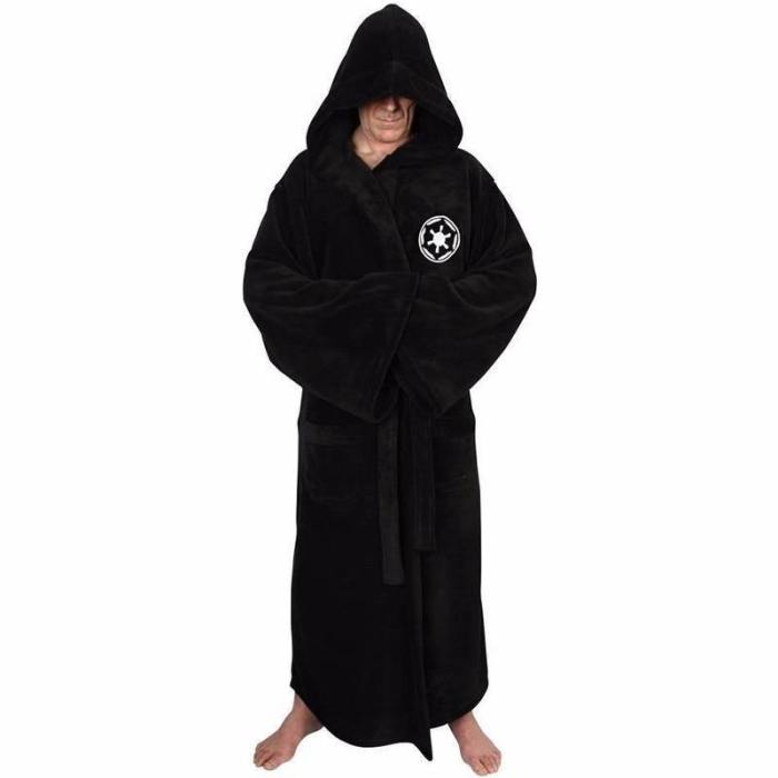 Star Wars Hooded Thick Jedi Empire Men'S Bathrobe Winter Long Robe Mens Bath Robe