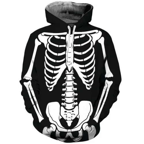 Mens Hoodies 3D Printing Skull Printed Winter Hoodies Tracksuits