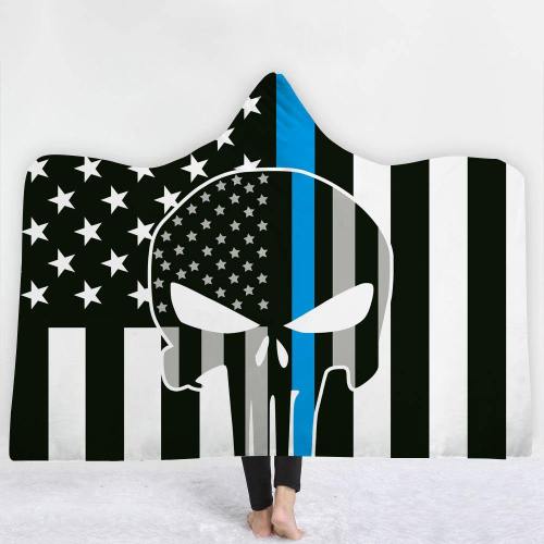 Exclusive: Vintage Patriotic Usa Flag Version 3 Hooded Blanket