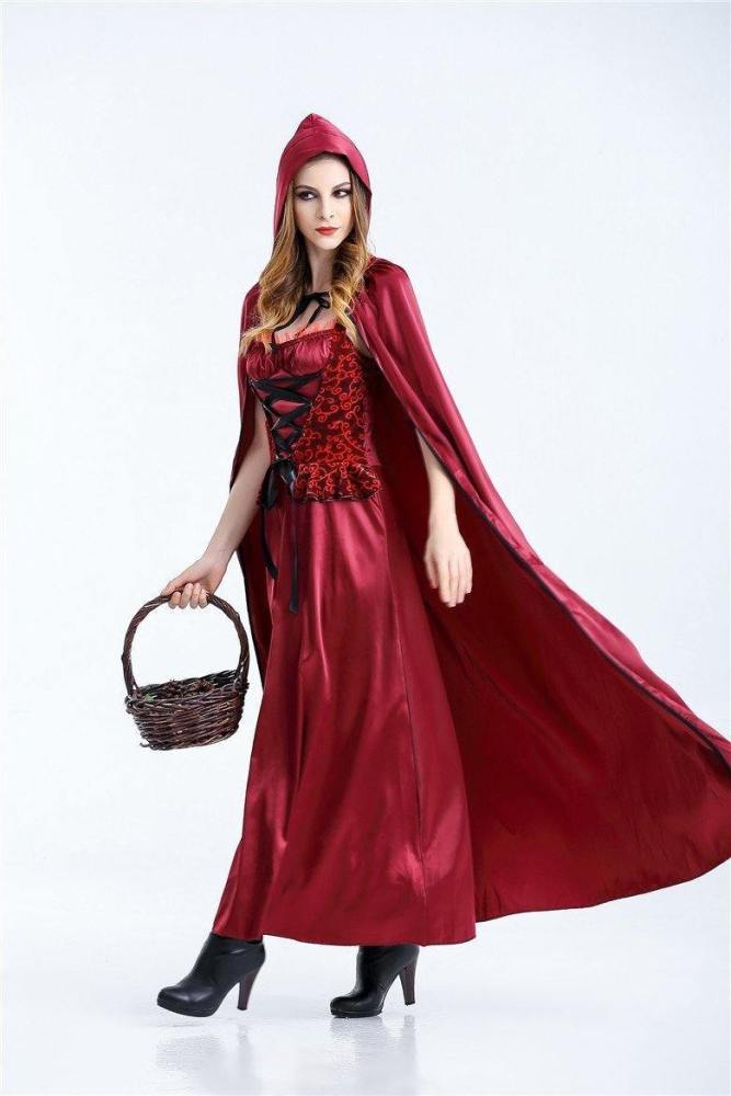 Halloween Costumes Little Red Riding Hood Long Dress Costume Queenhood