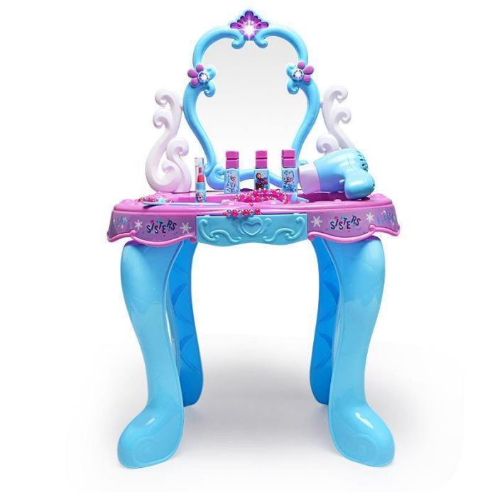 Disney Frozen Children Dresser Dresser Beauty Toy Set Simulation Hair Dryer