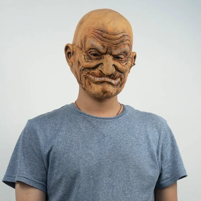 Halloween Old Man Mask Cosplay Realistic Grandfather Latex Masks